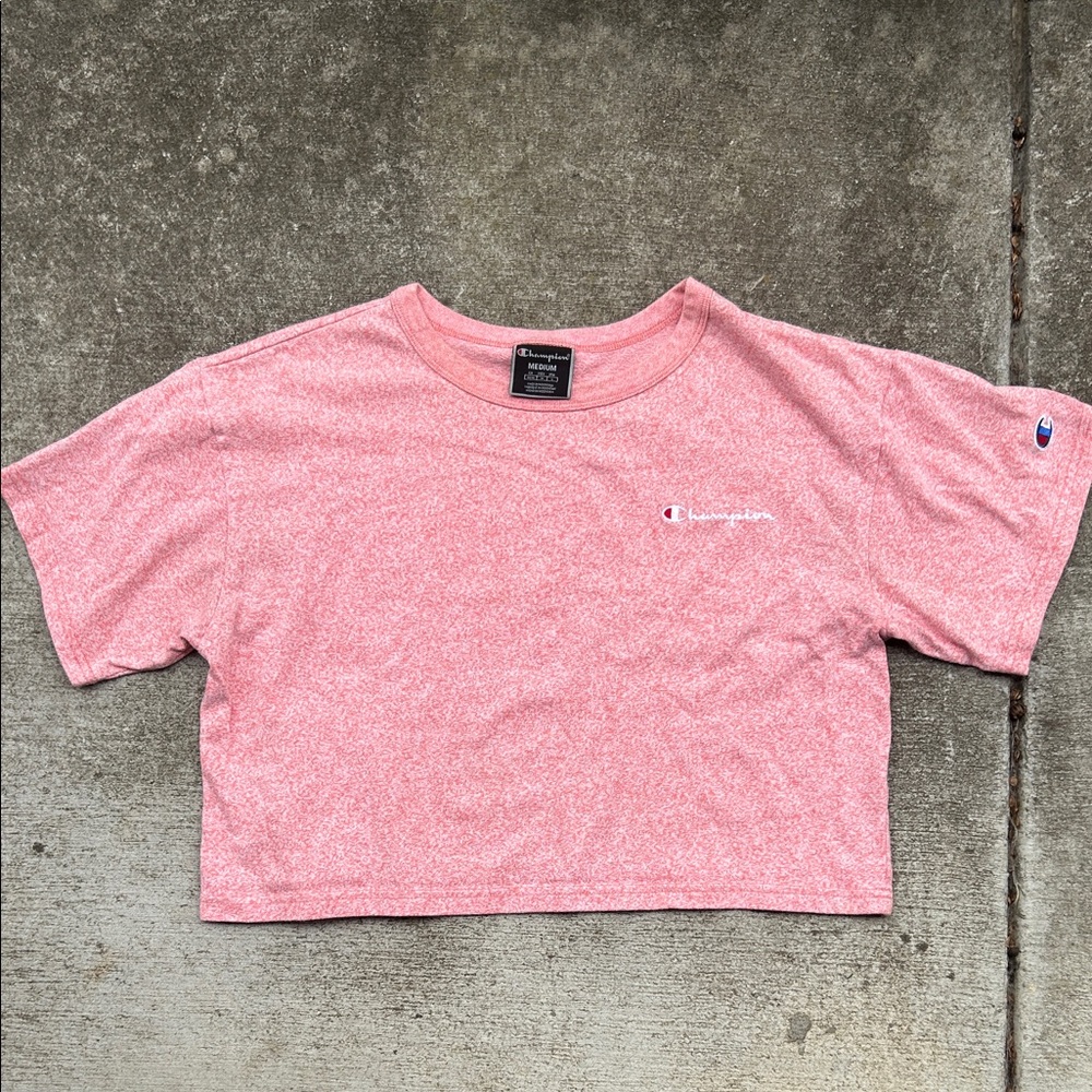 Champion Heathered coral Crop Top